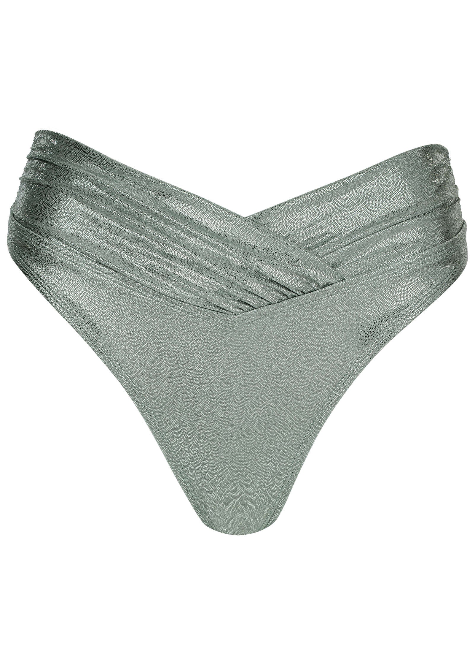 ヴィーナスです。 Shine Havana Bikini Bottom - Silver Metallic – VENUS