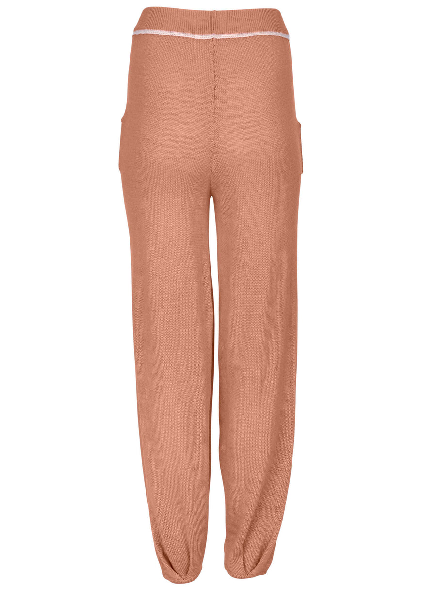 Contrast Stitch Jogger - Dusty Rose