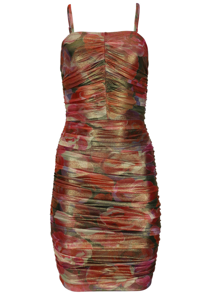 VENUS Metallic Mesh Mini Dress | Black Multi