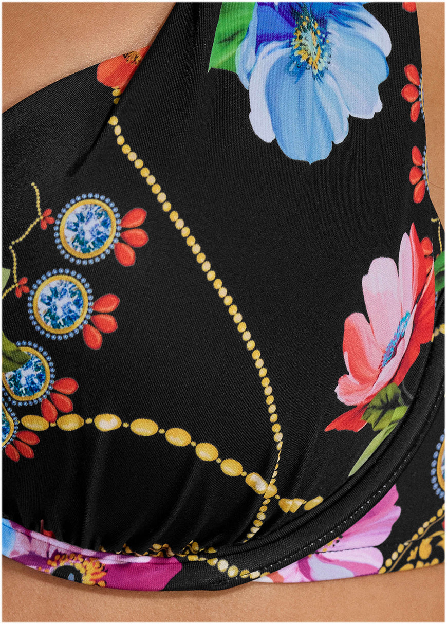 Sherbet Satin Maxi Dress - Fathoms Below Floral