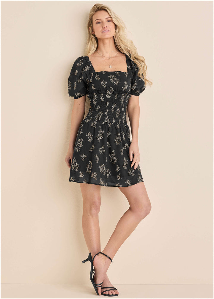 bandana flounce mini halter dress Linen SEPTEMBER2023