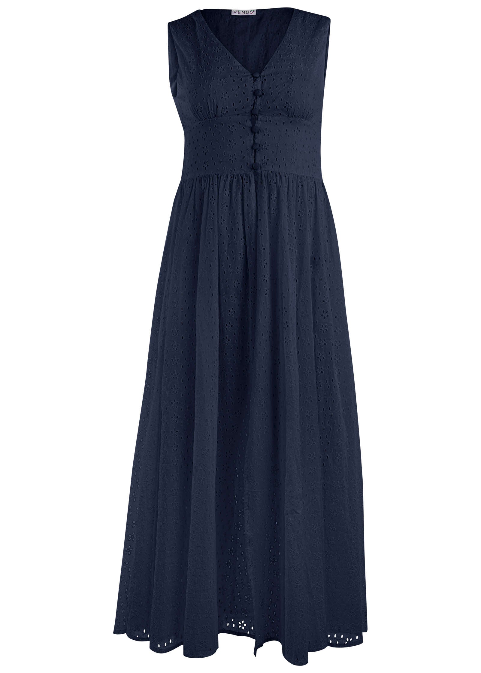 Eyelet Maxi Top - Navy – VENUS