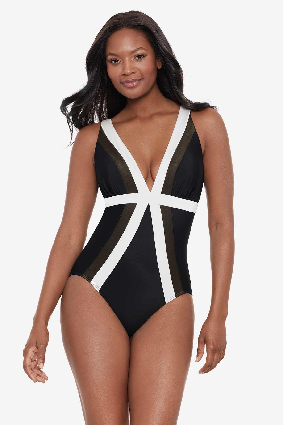 Stripe One-Piece Swimsuit - Reversible Lollipop Stripe – VENUS