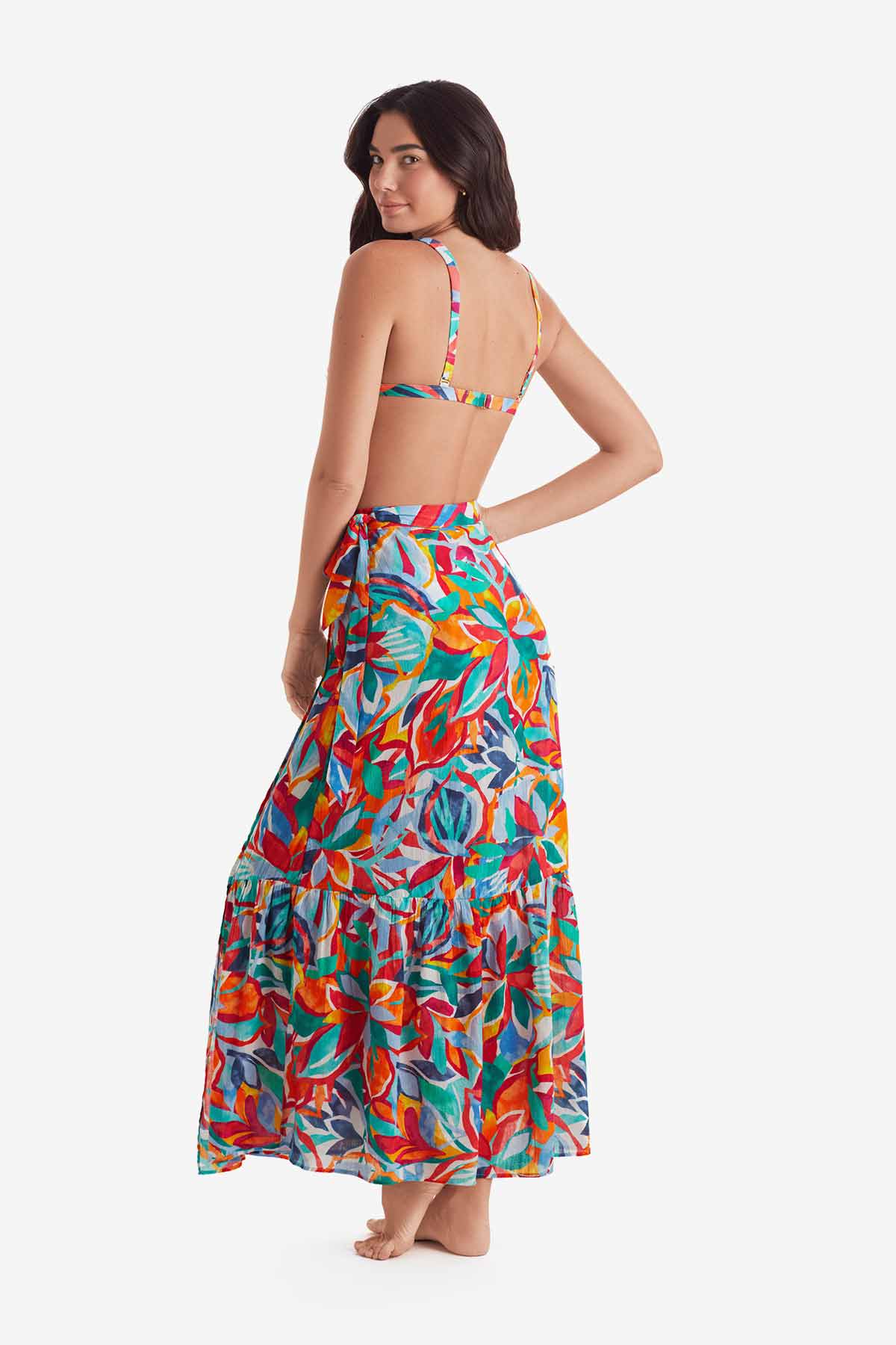 Mimi Flamingo Radiant Floral Cove Wrap Skirt – VENUS