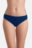 Front view of dark blue swim bottoms