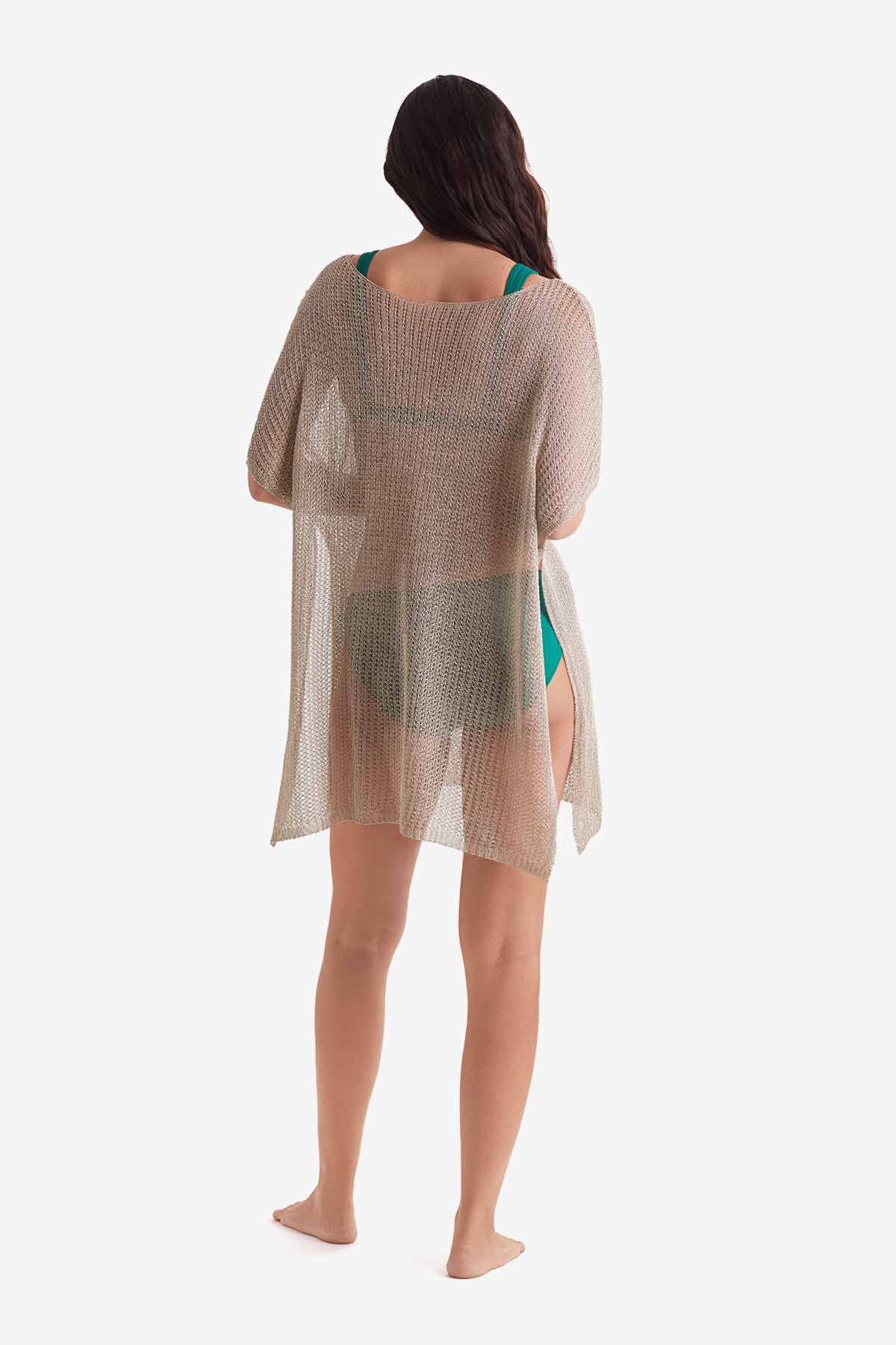 Mimi Flamingo Metallic Knit Lagoon Tunic – VENUS