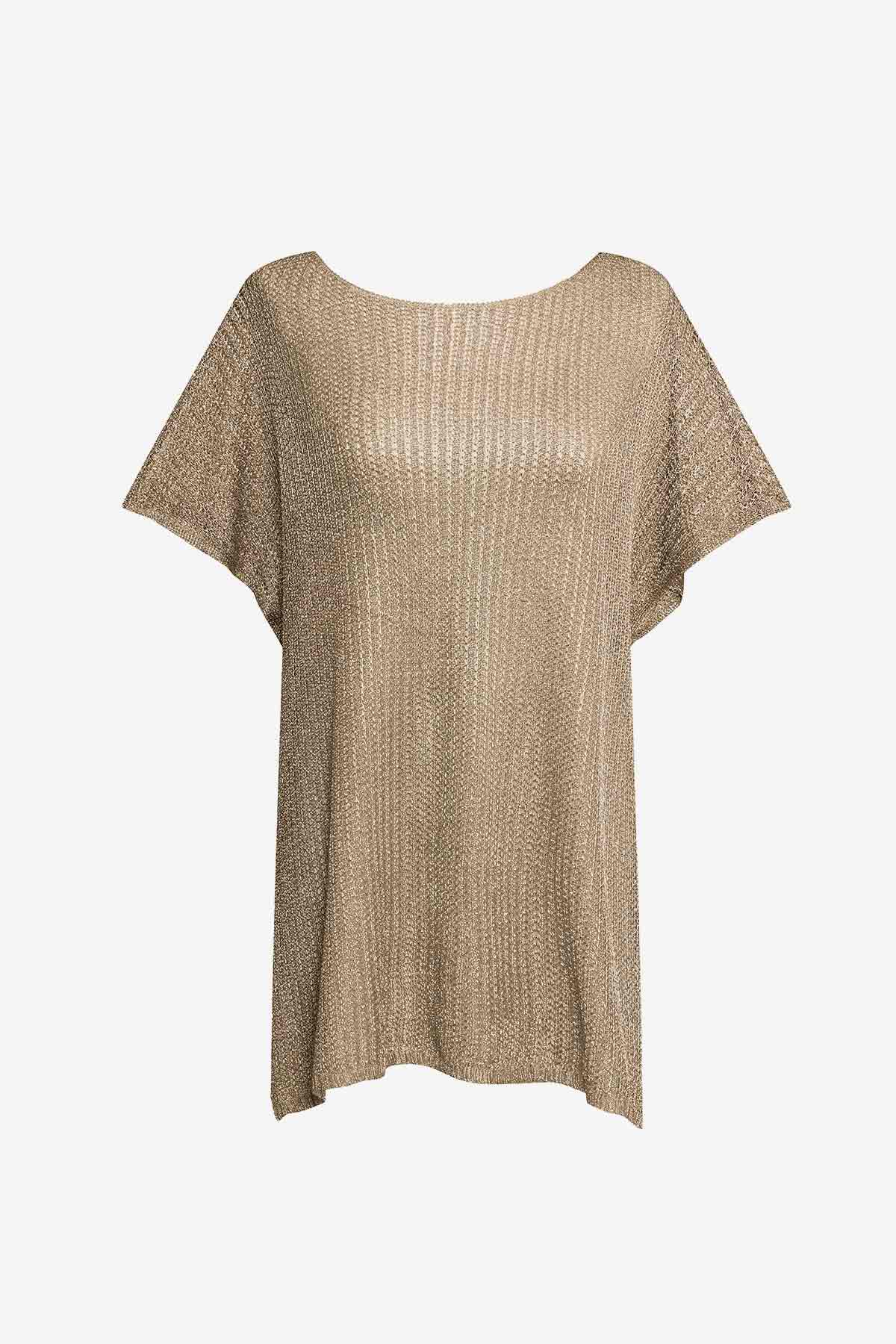 Mimi Flamingo Metallic Knit Lagoon Tunic – VENUS