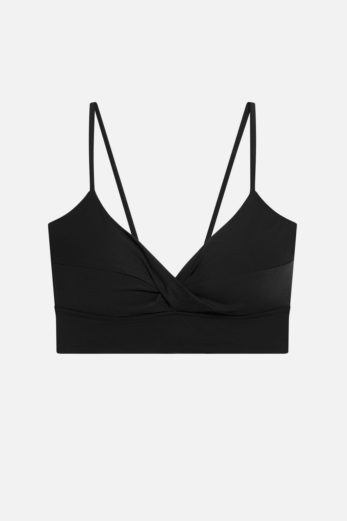 Black midkini tankini swim top 