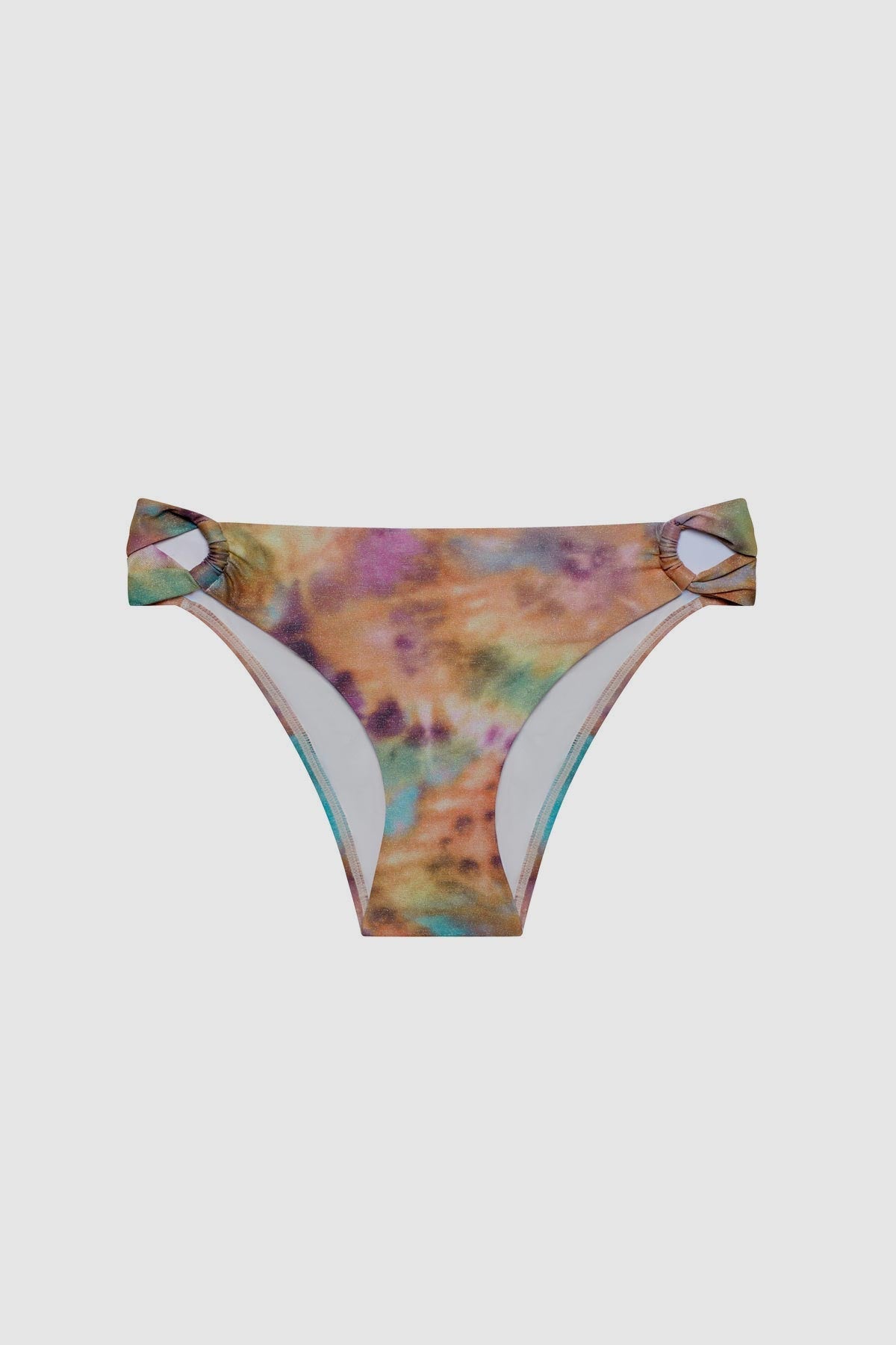 Tie dye swim bottoms with side cutouts 