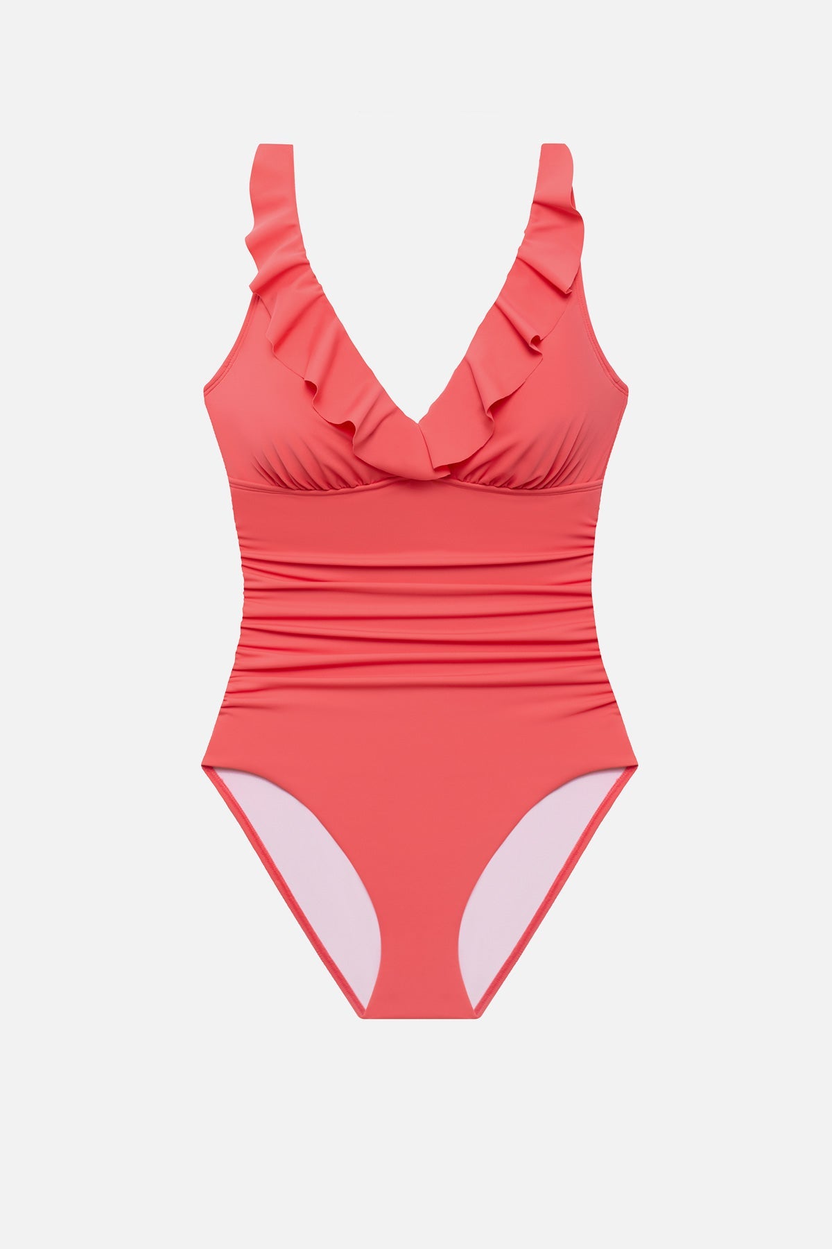 Shape Solver Kayla Ruffle Underwire One Piece Coral – VENUS