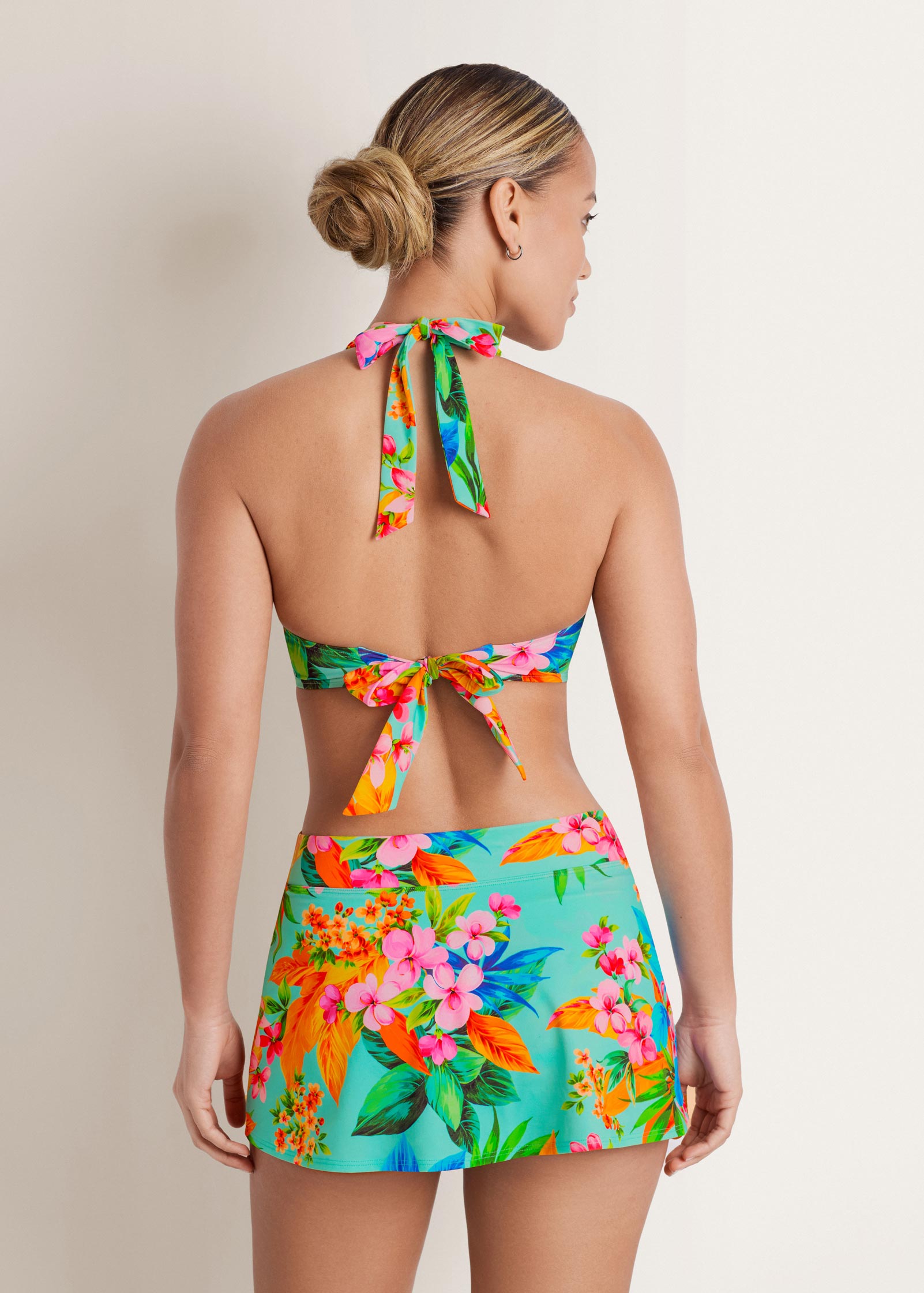 Venus Aruba Swim Skirt Aqua Fiesta Floral – VENUS