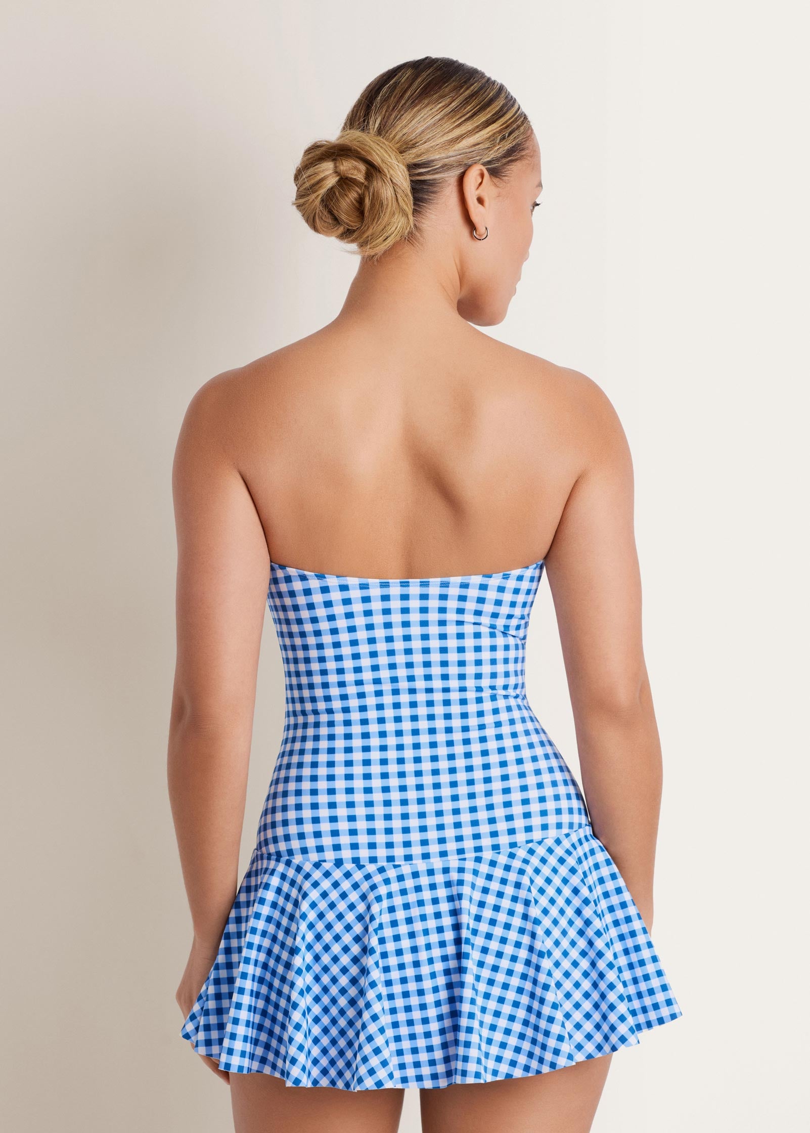 Venus Venice Skirted Swim Dress Blue Gingham – VENUS