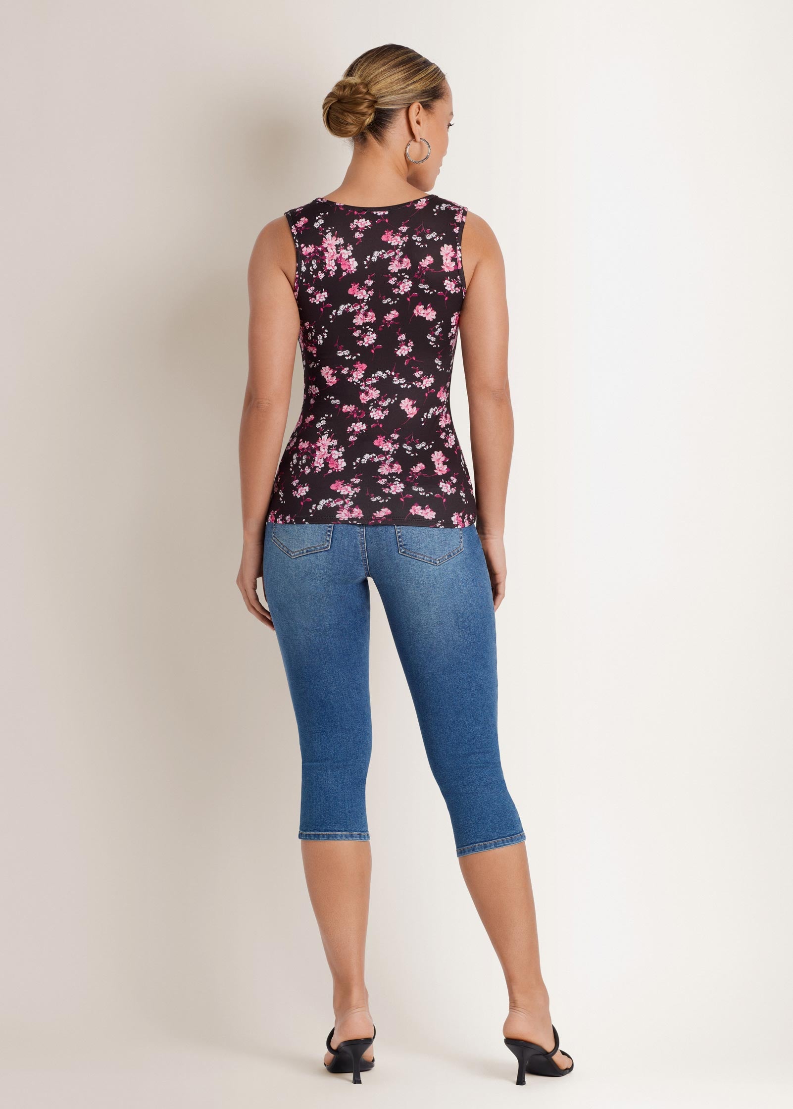 Venus Tie-Front Floral Top Black Multi – VENUS