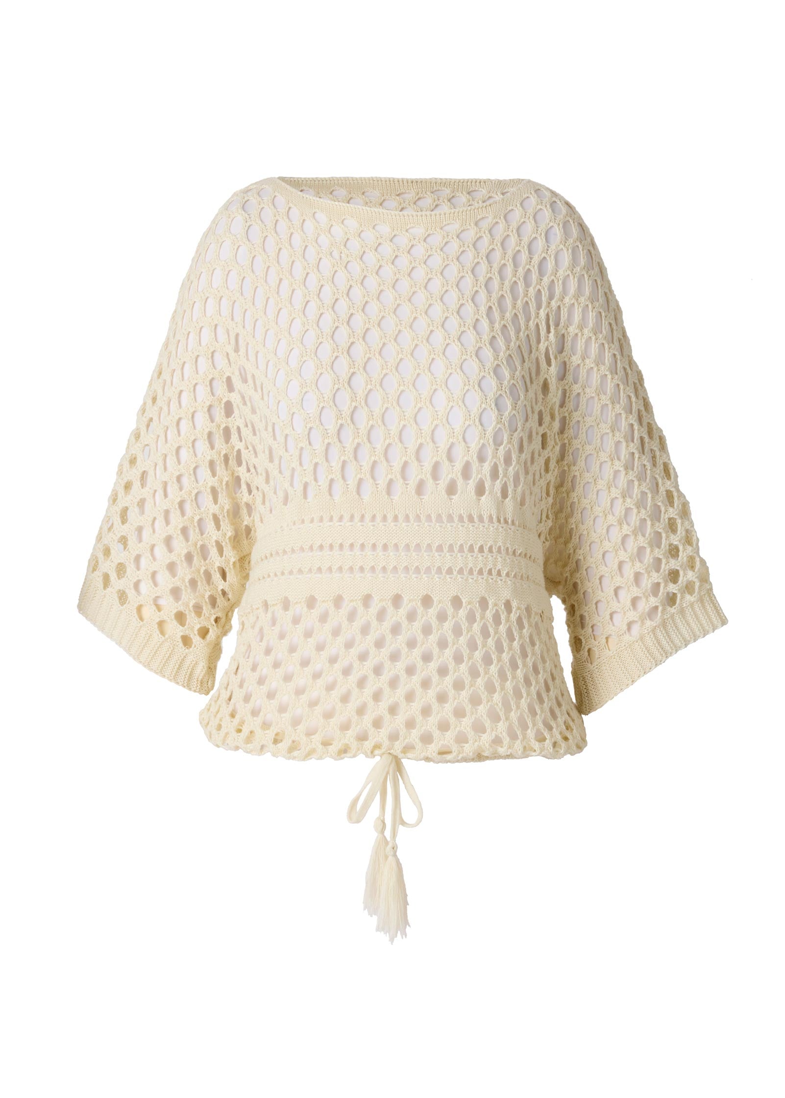 Venus Cotton Open Knit Sweater Cream – VENUS