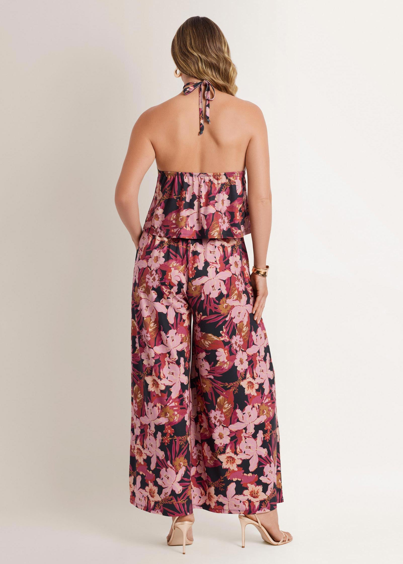 Venus Cross Neck Jumpsuit Library Lilies – VENUS