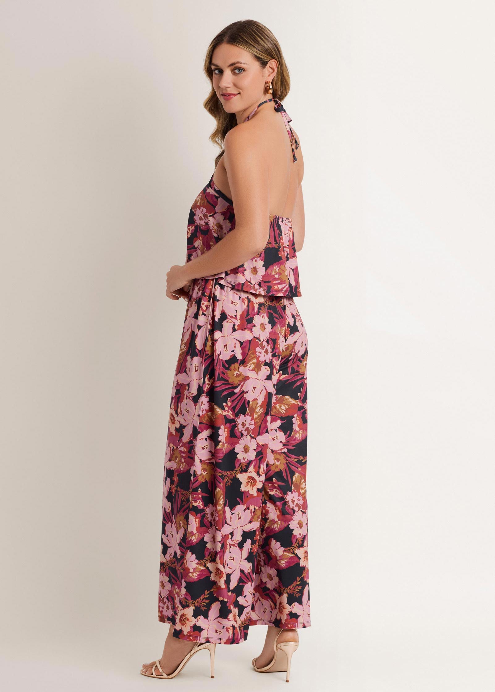 Venus Cross Neck Jumpsuit Library Lilies – VENUS
