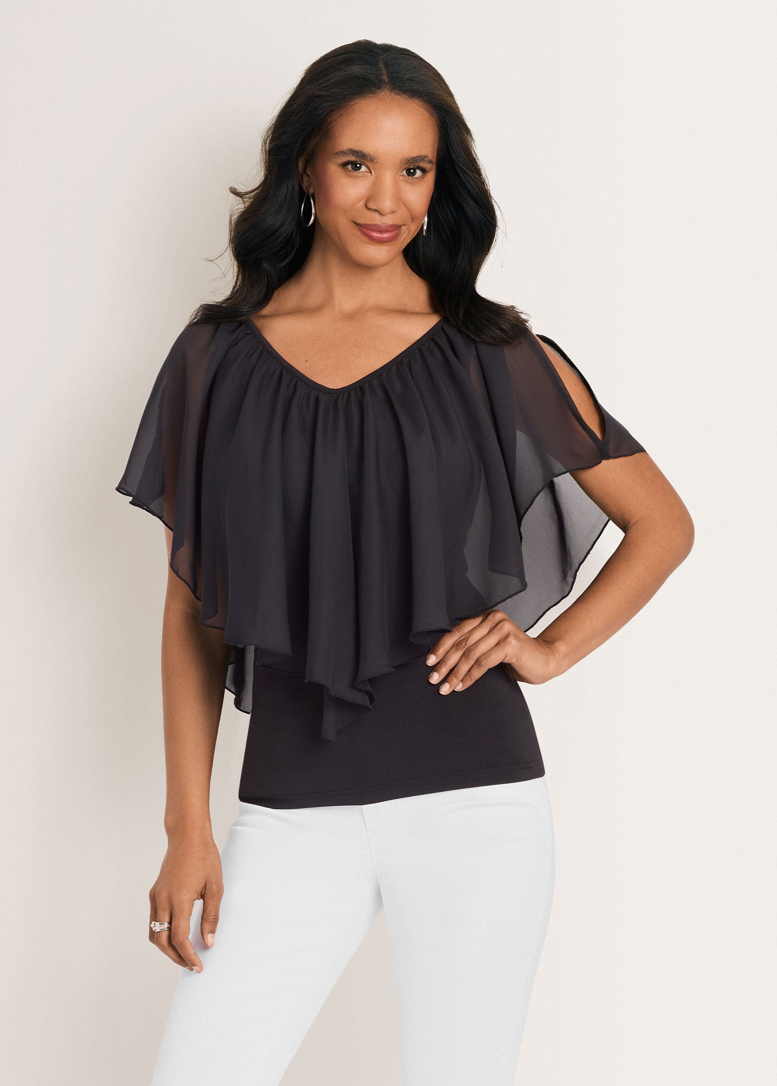Venus Cotton Open Knit Sweater Black – VENUS
