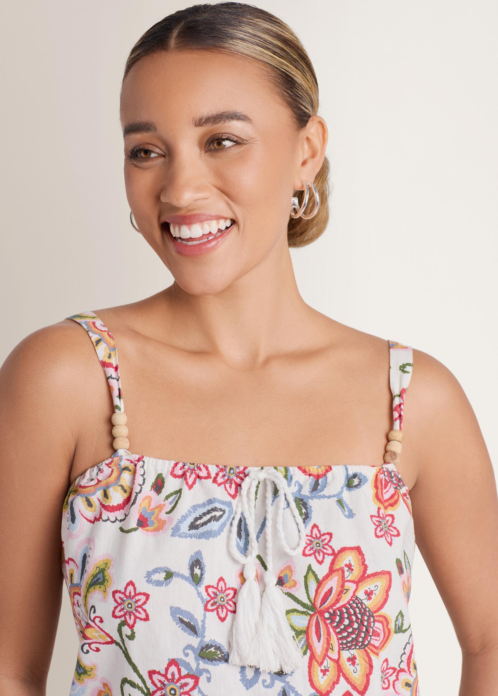 Venus Linen Sleeveless Thin Strap With Tassel Hothouse Botancial