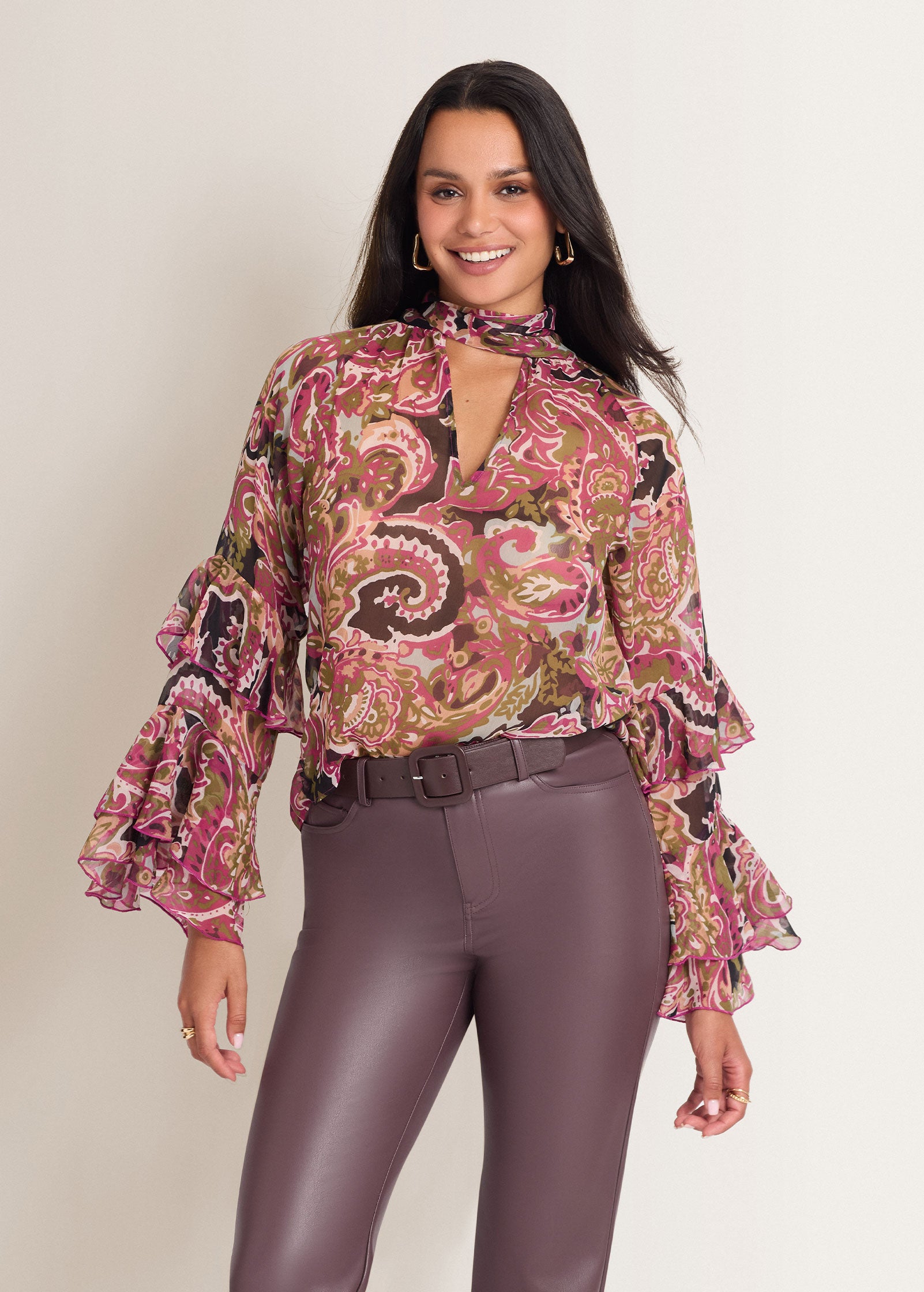 Venus Silky Chiffon Top Paisley – VENUS