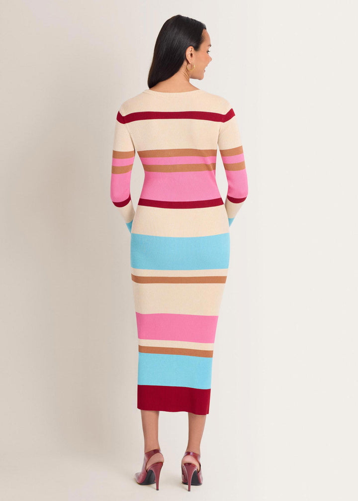 venus pleated sweater dress Button Ribbed Maxi Flax – VENUS [MOMMY & ME] KIKO Effortlessly classic FALL7.30.26 Color:Navy Green French Floral