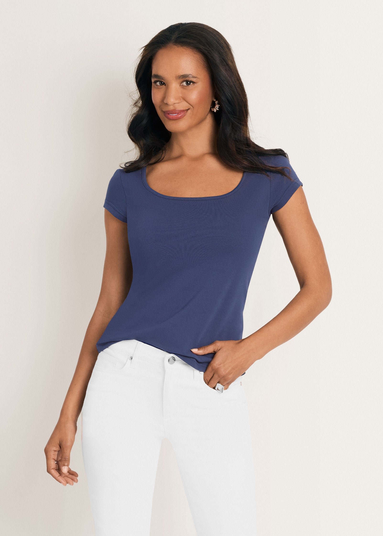 Venus Square Neck Top Black Iris – VENUS