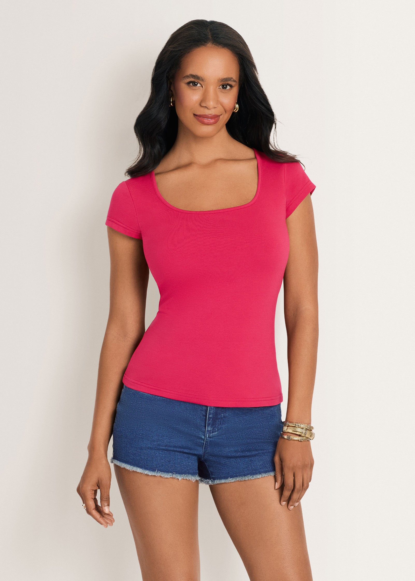 Venus Square Neck Top Persian Red – VENUS