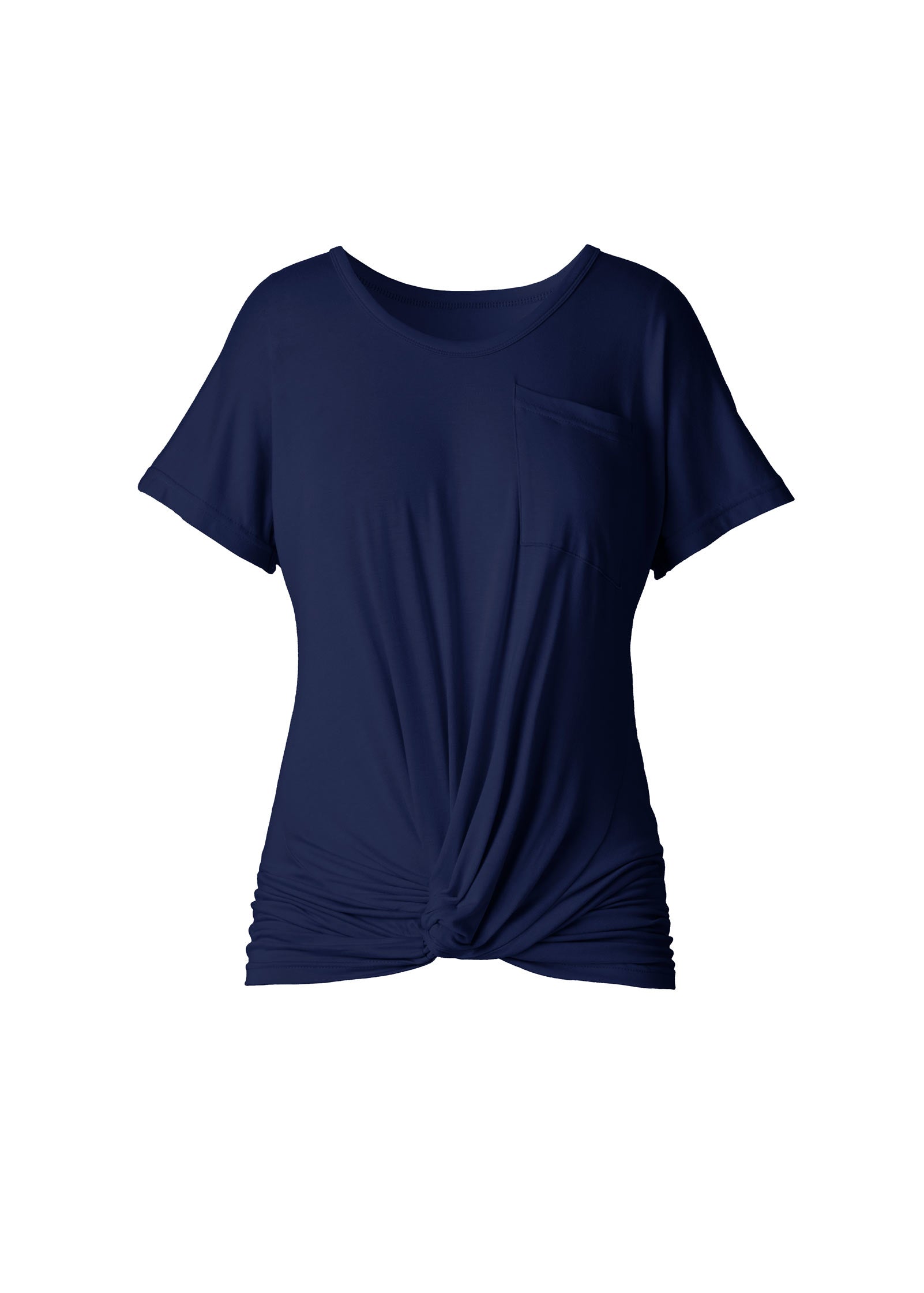 Venus Twisted Knot Detail Tee Black Iris – VENUS